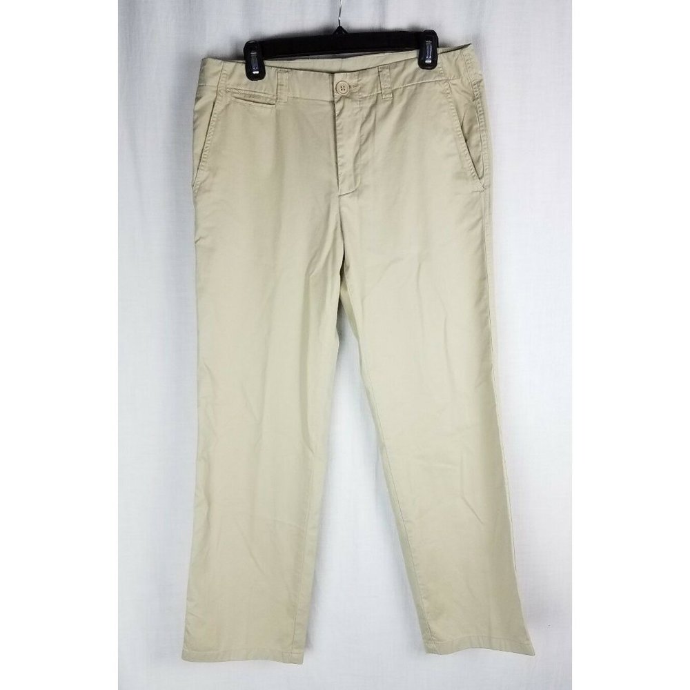 LACOSTE Cotton Pant Womens Size 8 /40  Khaki Straight
